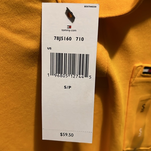 New w Tags, Yellow Tommy Hilfiger Polo - Picture 4 of 4